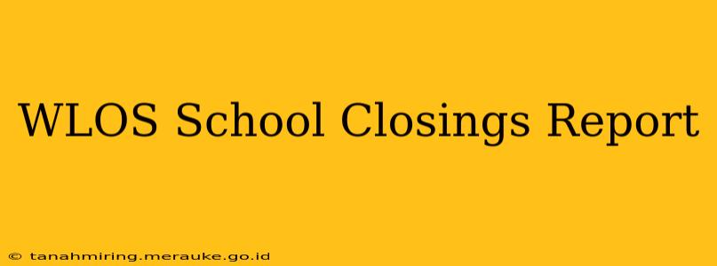 WLOS School Closings Report