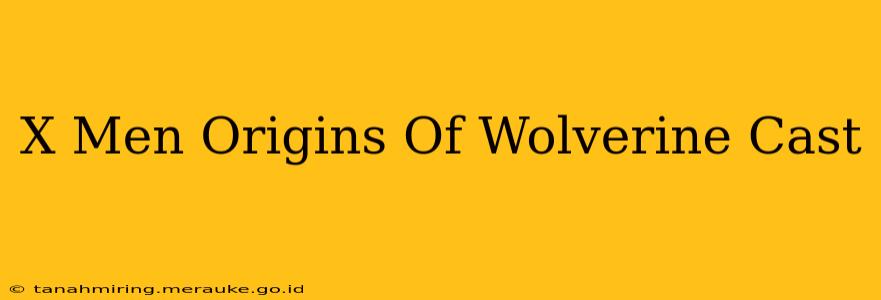 X Men Origins Of Wolverine Cast