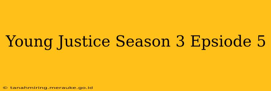 Young Justice Season 3 Epsiode 5