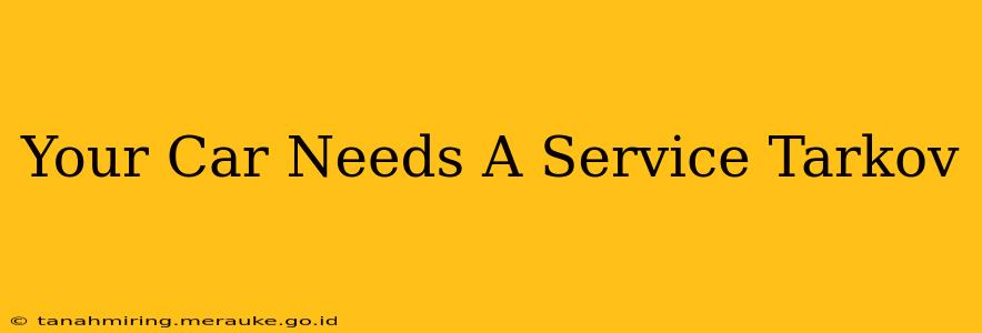 Your Car Needs A Service Tarkov